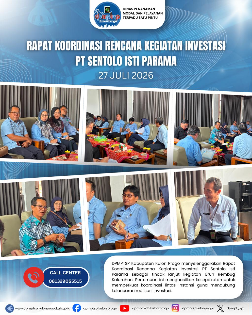 Rapat Koordinasi Rencana Kegiatan Investasi PT Sentolo Isti Parama